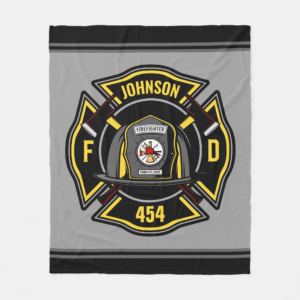 Firefighter Fire Department Rescue Team Fleece Blanket