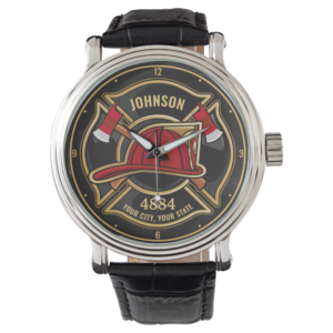 Personalized Firefighter Fireman Fire Department Watch